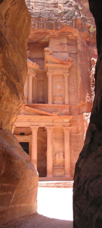 The Treasury Monument in Petra (Nabateans)